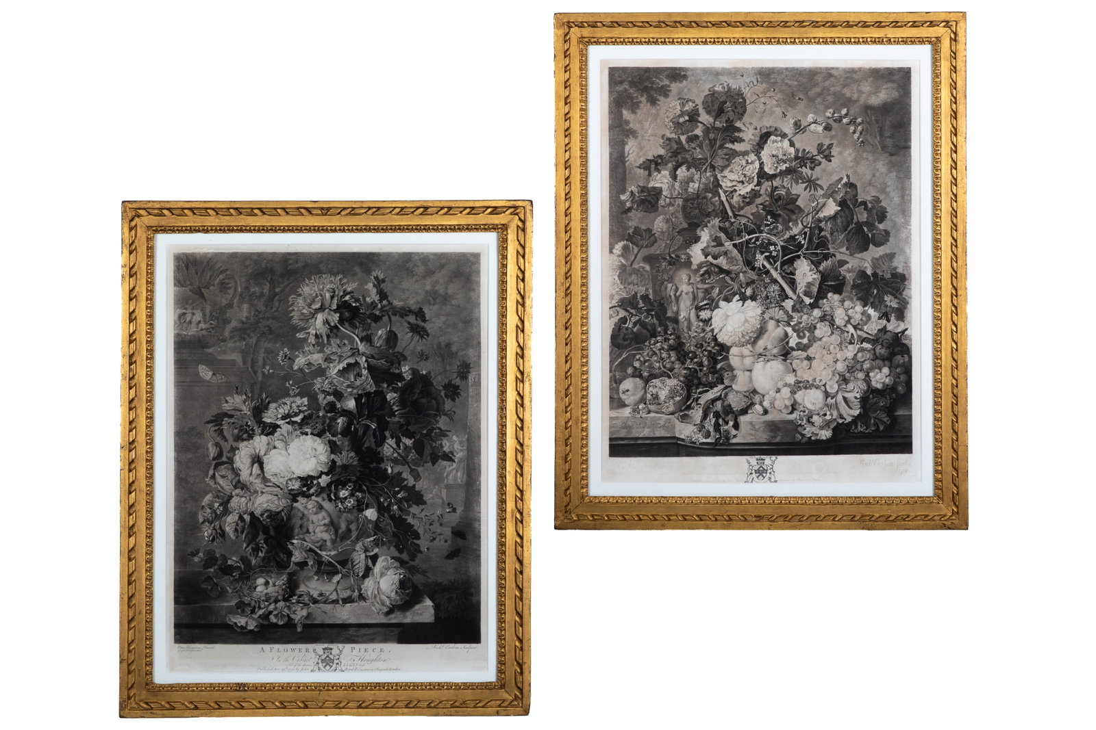 RICHARD EARLOM (British, 1743-1822): 'A Flower Piece" & after Jan Van Hysum Two Engravings Named lower right Both measure Sight H. 21 1/2in x W. 16 1/4in (