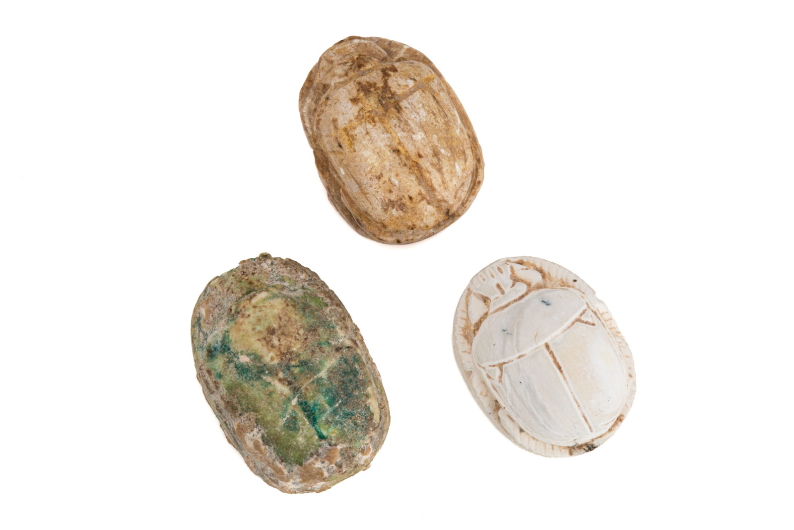 3 ANCIENT STEATITE SCARABS FROM THE NEW KINGDOM (1 of 3)