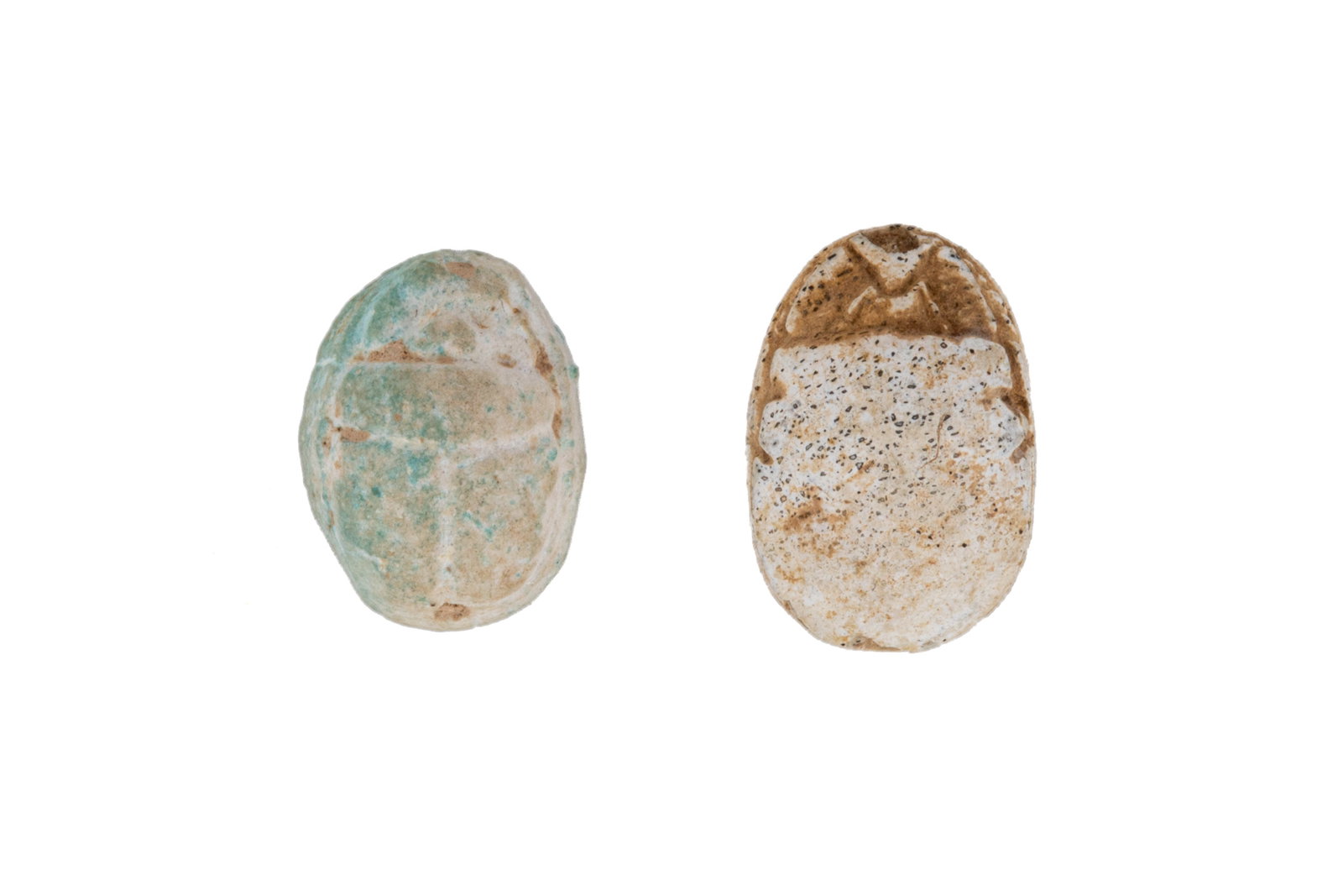 TWO ANCIENT SCARABS DEPICTING GODDESS MERET (1 of 4)