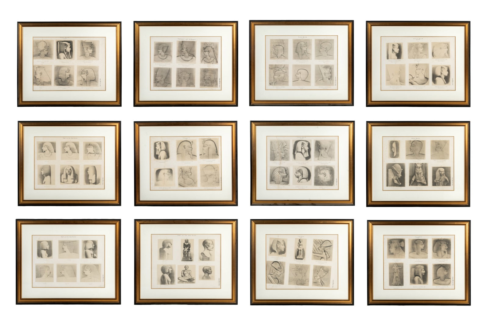 19TH CENTURY EGYPTIAN PRINTS OF PHARAOHS (1 of 14)