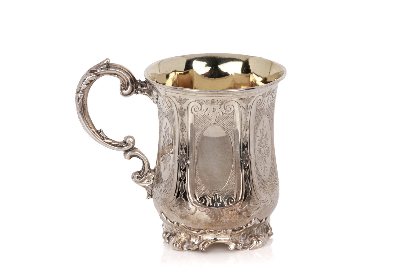 VICTORIAN GILDED SILVER MUG, 156g (1 of 4)