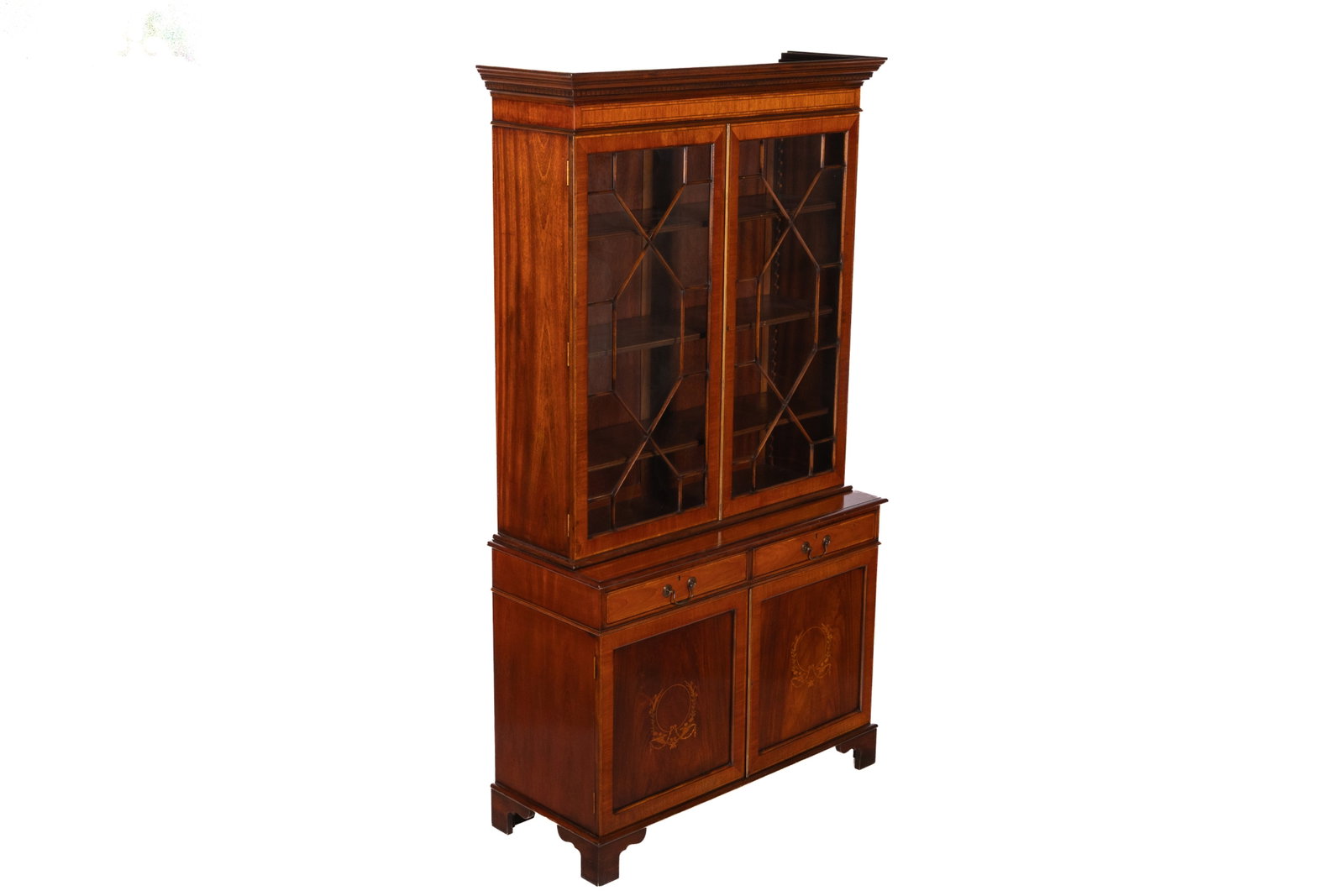 EDWARDIAN MAHOGANY LIBRARY BOOKCASE (1 of 6)