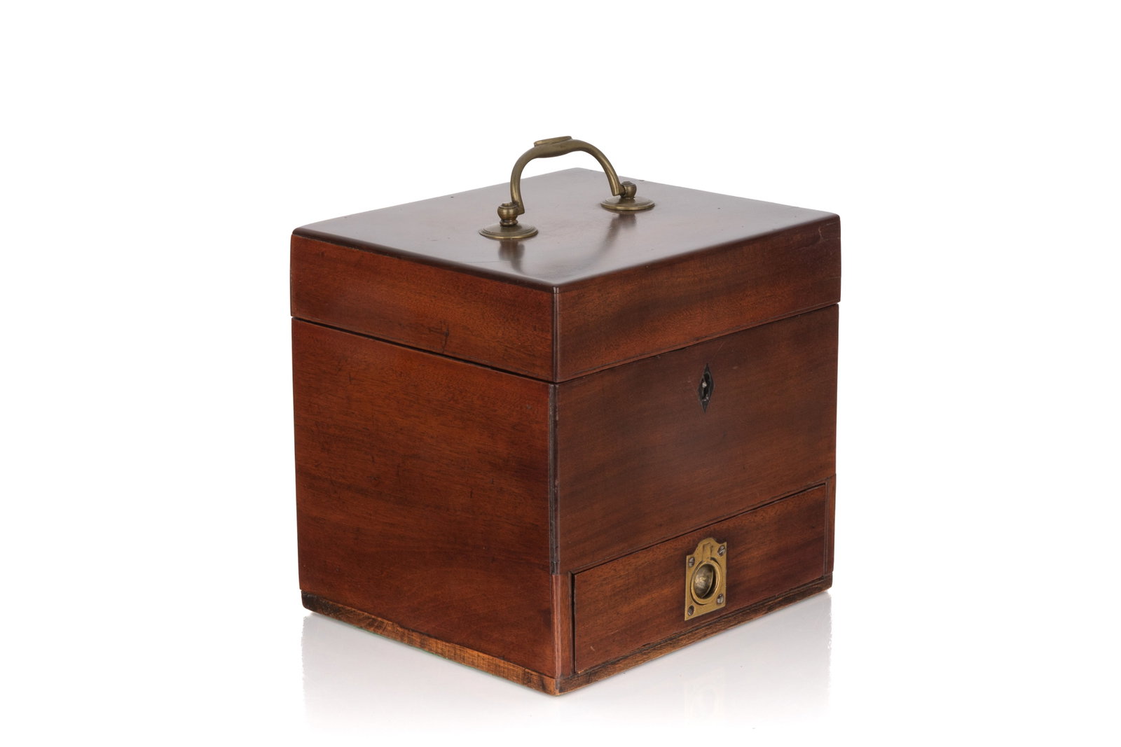 ANTIQUE MAHOGANY CIGAR HUMIDOR CASE (1 of 6)