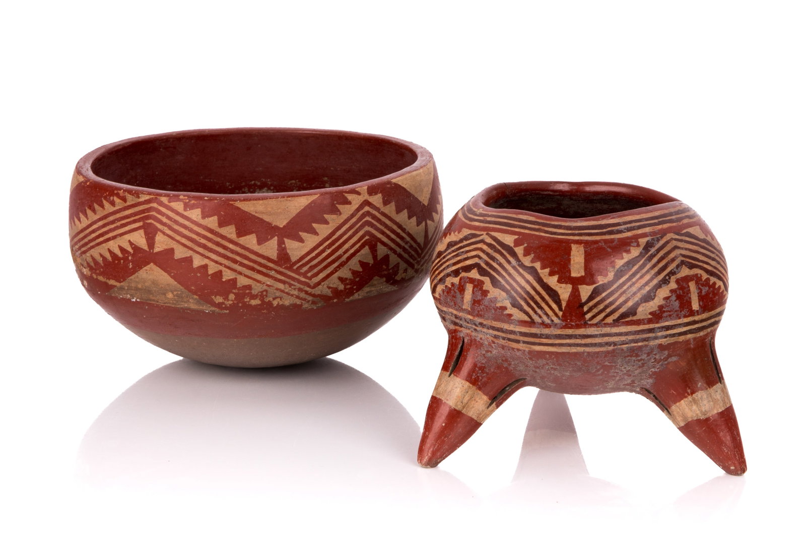TWO PRE-COLUMBIAN CHUPICUARO POTTERY VESSELS (1 of 4)