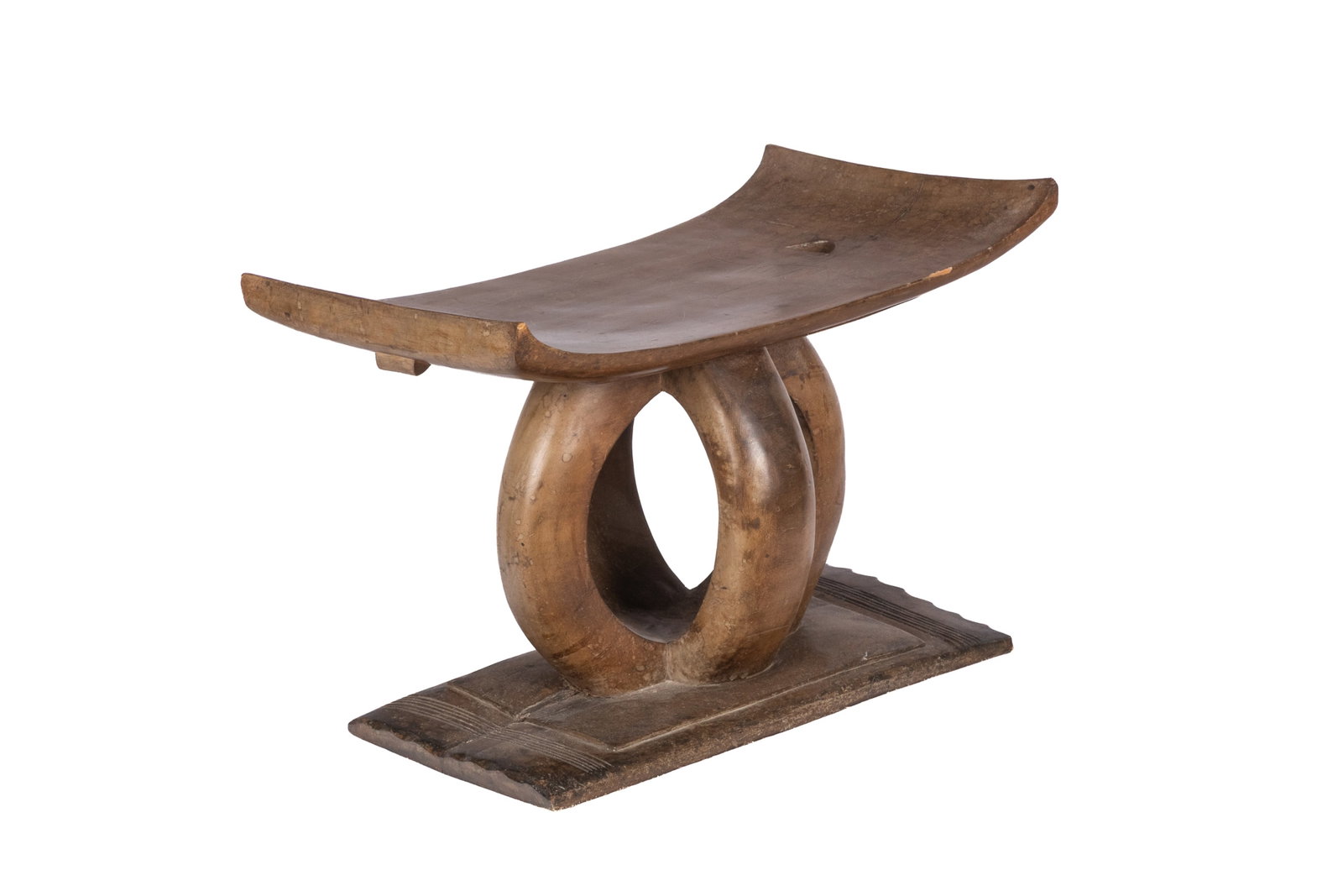 AFRICAN CARVED WOOD STOOL (1 of 5)