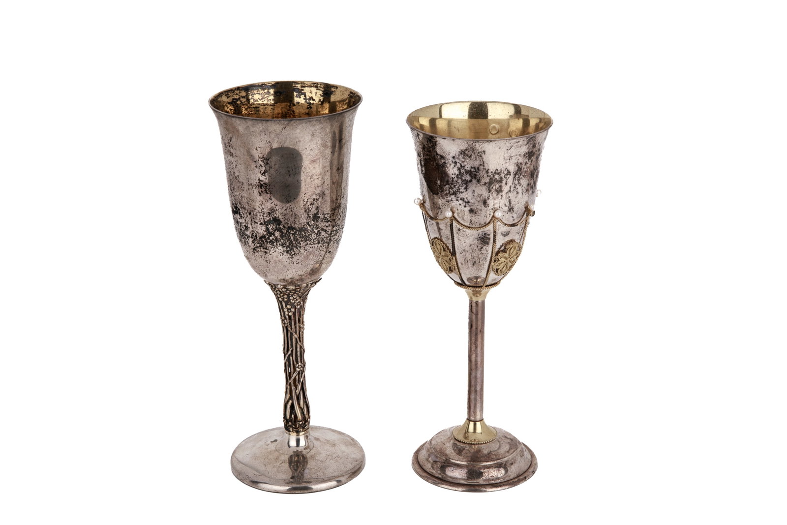 TWO SILVER GOBLETS 328g (1 of 4)