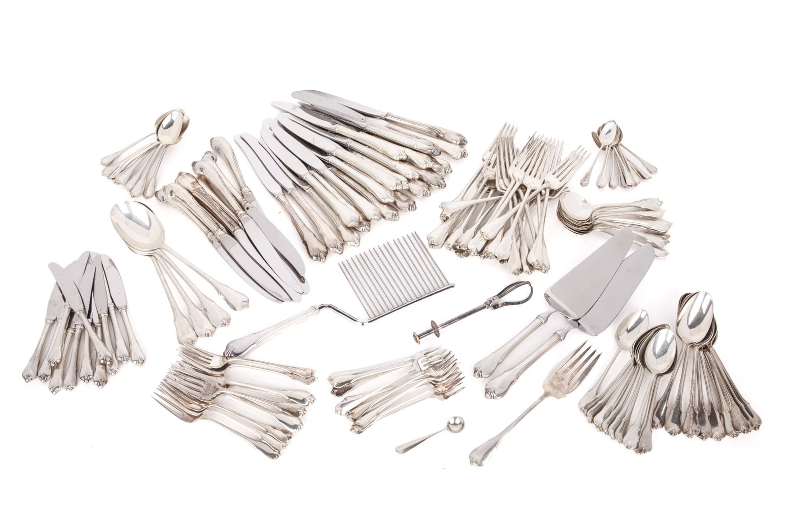 189 pc. LARGE SET WALACE SILVER FLATWARE, 4918g - 2