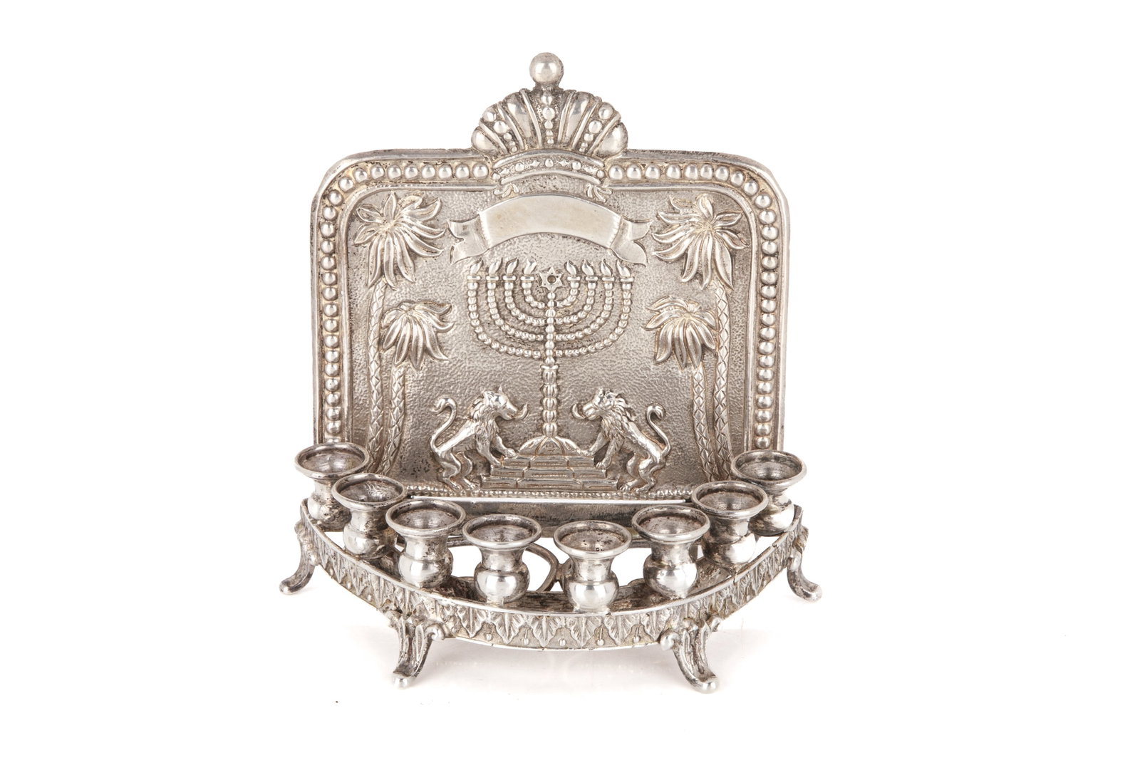 AUSTRO HUNGARIAN SILVER MENORAH, 168g (1 of 5)