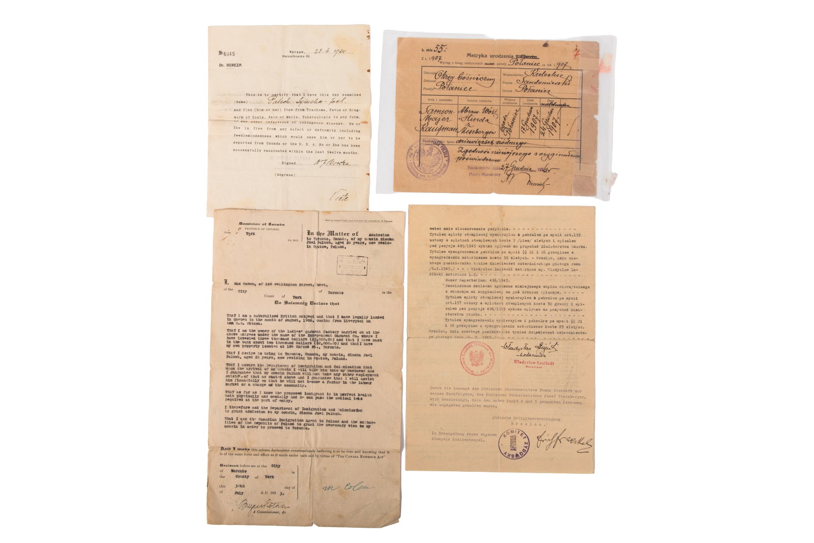 ASSORTED EARLY 20TH C & HOLOCAUST PAPERWORK - 4