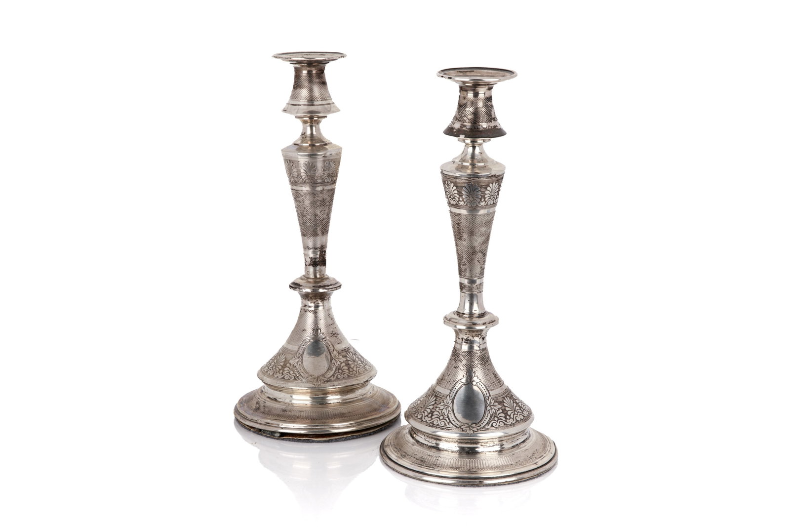 PAIR AUSTRO HUNGARIAN SILVER CANDLESTICKS (1 of 3)