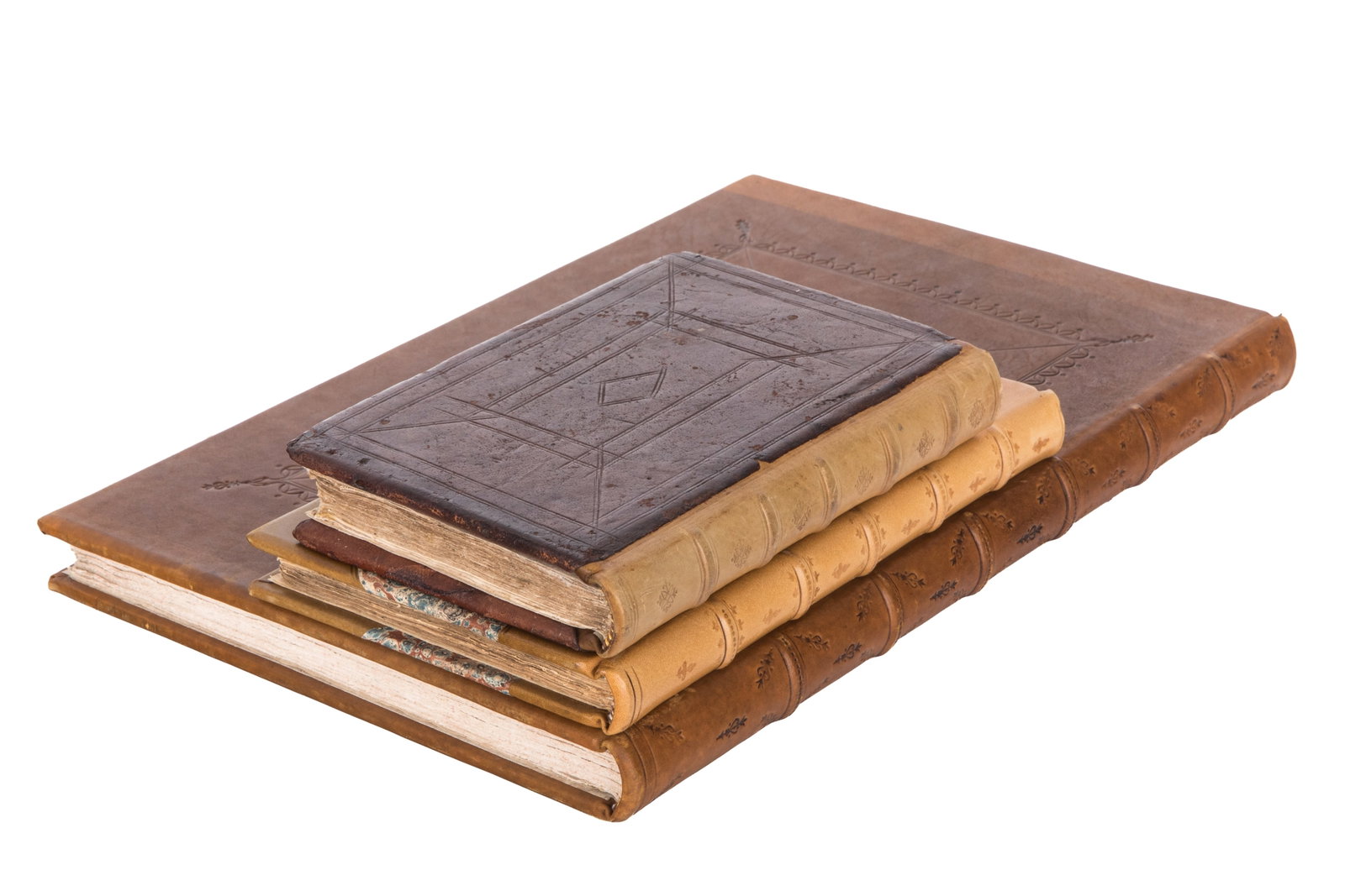 THREE LEATHER BOUND EARLY JEWISH SCHOLARS BOOKS: Sefer Tikkun Leil Shavuot printed by Nella Stamparia Bragadina Con Licenza de Superiori. Mechkarei Eretz Rosia (Studies of the Land of Russia).Chochmat Shlomo Printed in Vienna 1812