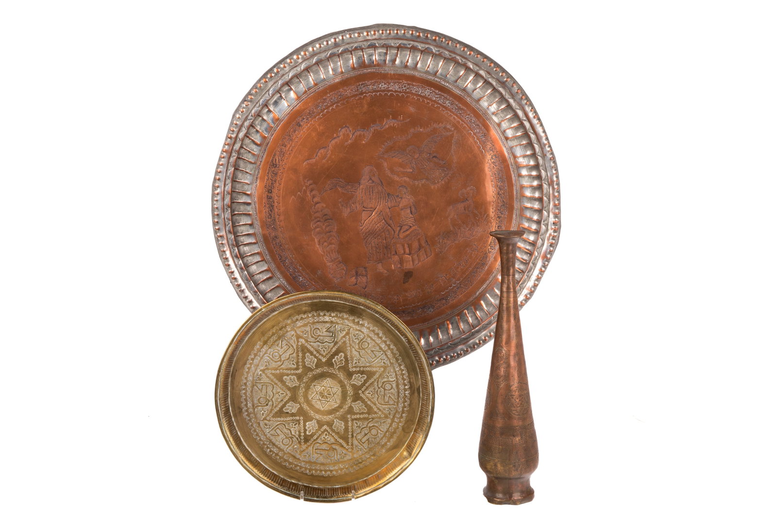 THREE PCS OF JUDAICA MIXED METAL (1 of 1)