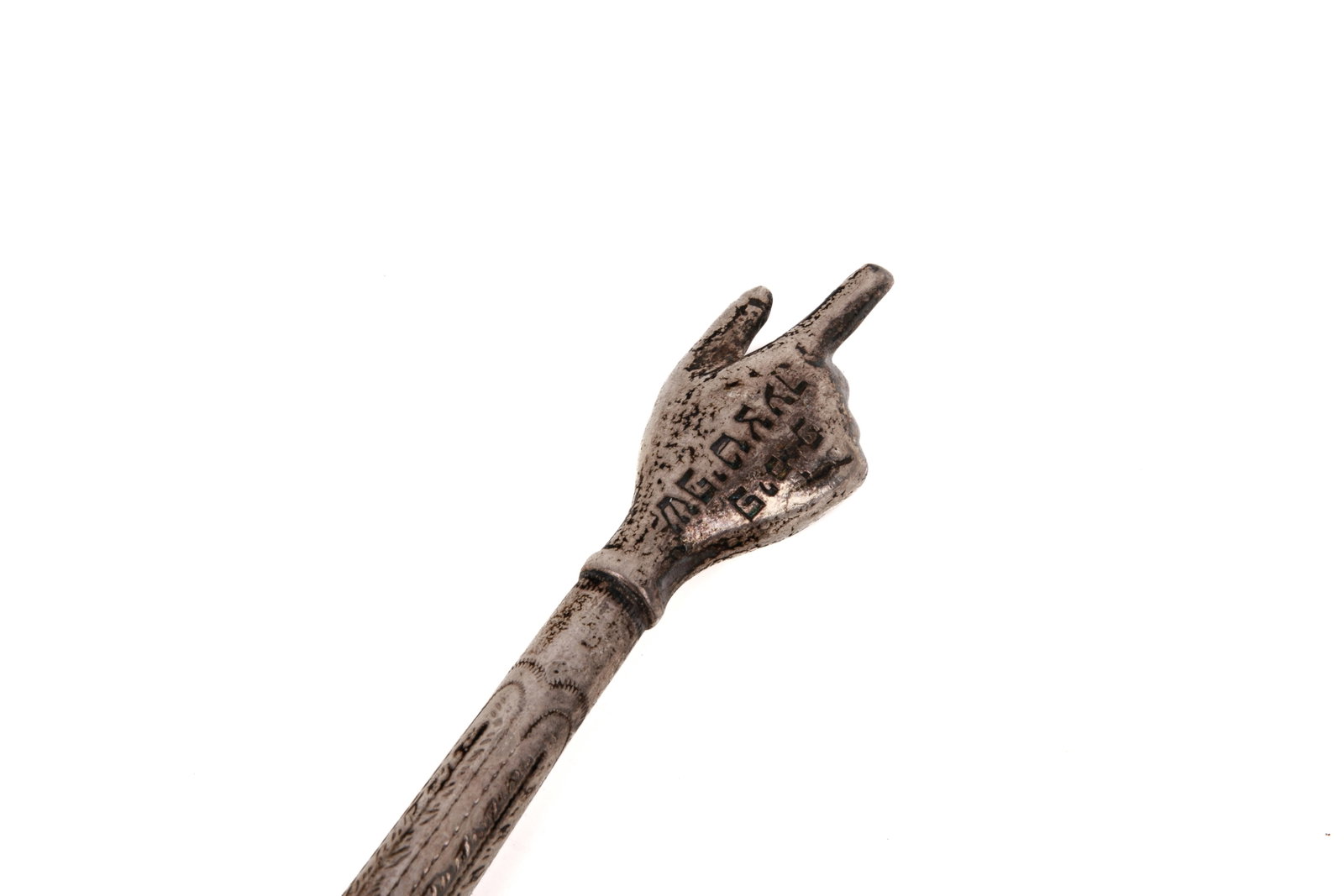 TWO ANTIQUE SILVER YAD TORAH POINTERS - 3