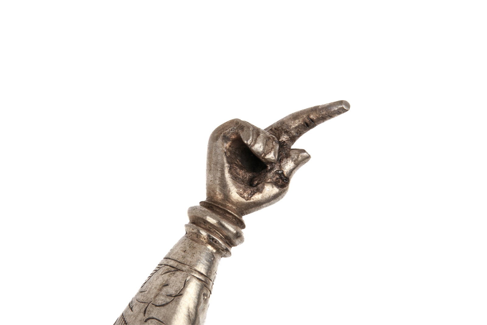 TWO SILVER YAD TORAH POINTERS - 4