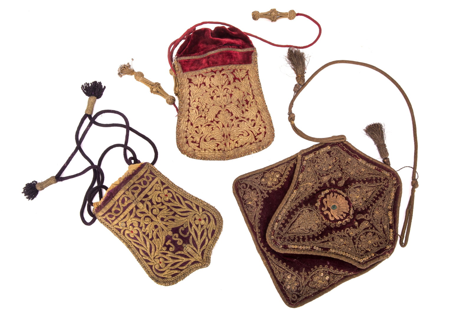 THREE METALIC EMBROIDERED TALLIT & TEFILLIN BAGS (1 of 5)