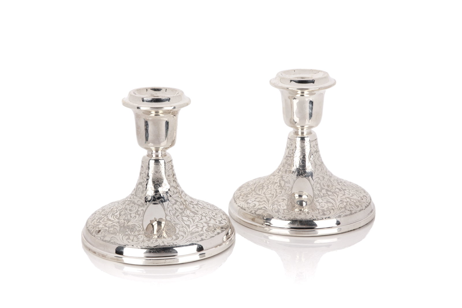 PAIR OF ENGLISH SILVER CANDLESTICKS (1 of 2)