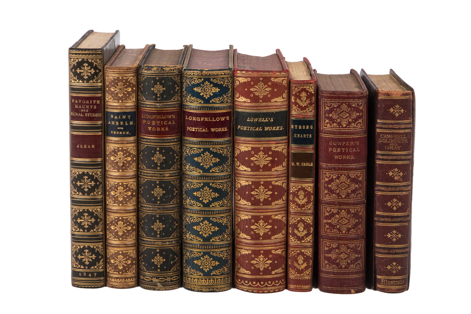 LOT OF BOOKS WITH FINE BINDINGS (8 VOLUMES) (1 of 2)