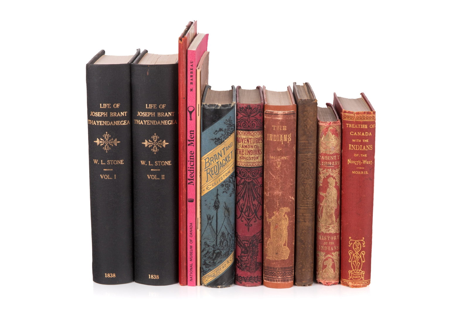 LOT OF BOOKS ON CANADIAN INDIGENOUS SUBJECTS: Alexander Morris, The Treaties of Canada with the Indians of Manitoba and the North-West Territories. Toronto, 1900. John McLean. The Indians of Canada: TheirManners & Customs. Toronto, Methodist Miss