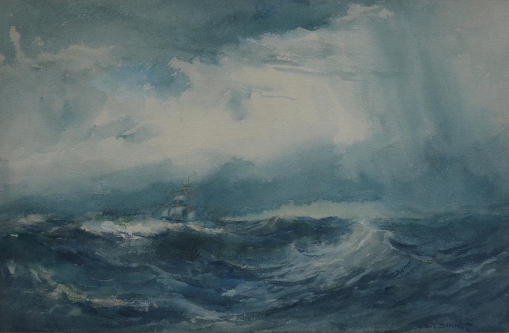 William St.Thomas Smith OSA RCA (Canada 1862-1947): North Atlantic Watercolour; signed lower right 11 x 17 3/4""