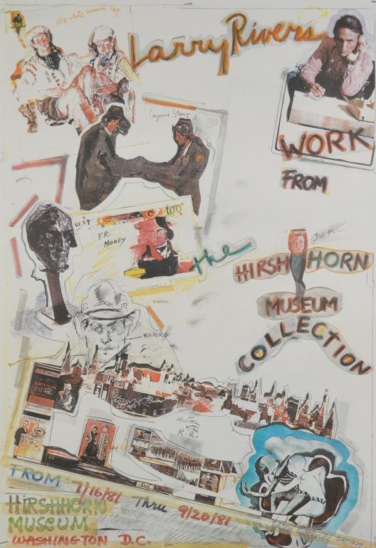 Larry Rivers (American 1923 - 2002): SMITHSONIAN PRINT Offset Lithograph, 248/400 Signed lower right Image size: 34 3/4" x 24 1/4" / 88.2 cm x 61.6 cm Overall: 39 3/4" x 29" / 101cm x 73.7 For the Smithsonian Institute Residents Associat