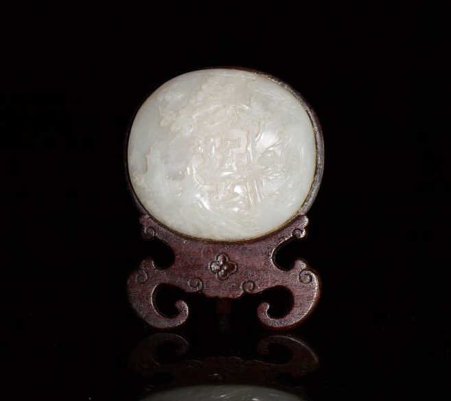 WHITE JADE CHINESE RUYI PLAQUE (1 of 1)