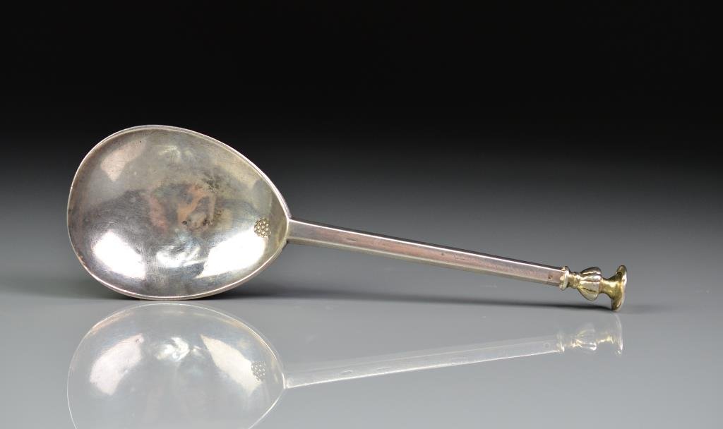 ELIZABETHAN WEST COUNTRY SILVER SEAL TOP SPOON (1 of 7)