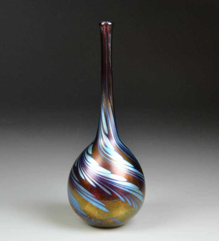 CHARLES LOTTON STUDIO GLASS VASE (1 of 3)