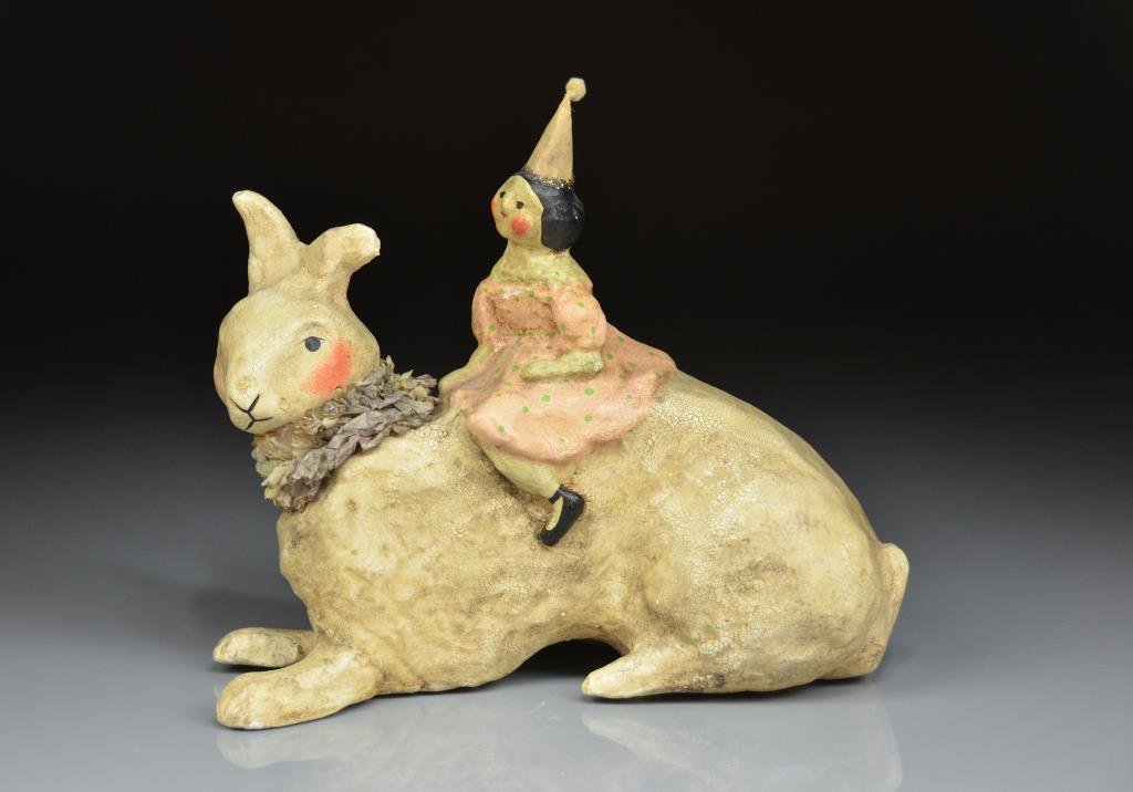AN UNUSUAL 19th C PAPIER MACHE FIGURE (1 of 1)