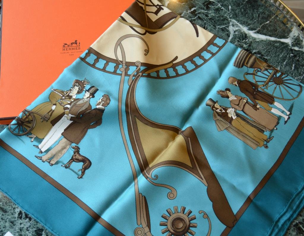 HERMES PARIS SILK SQUARE SCARF (1 of 1)
