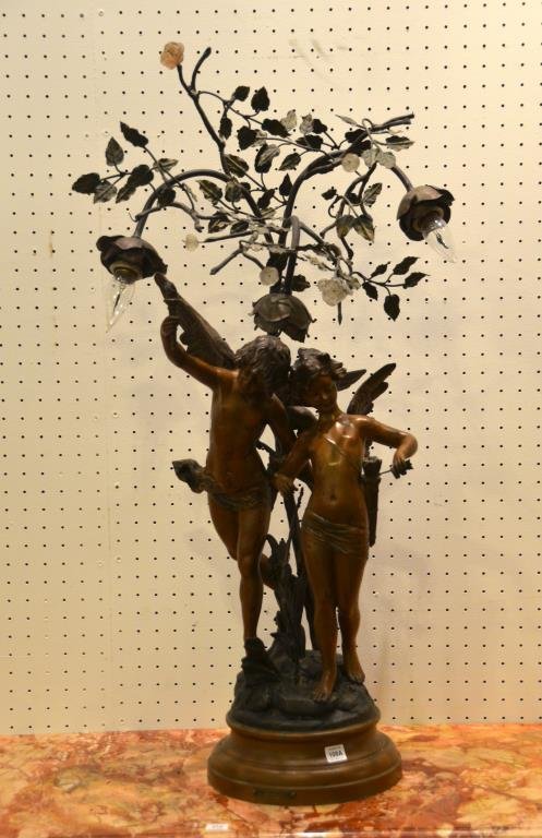 ART NOUVEAU FIGURAL TABLE LAMP (1 of 2)