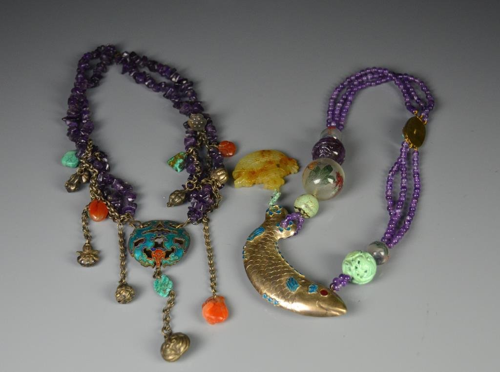 Two Chinese Amethyst Necklaces (1 of 3)