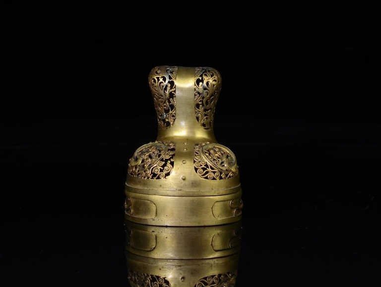 19TH C CHINESE BRONZE HAT FORM INCENSE BURNER (1 of 10)