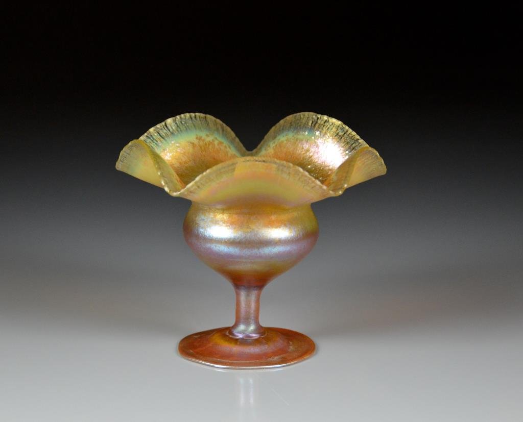 LOUIS COMFORT TIFFANY FAVRILE GLASS DISH (1 of 3)