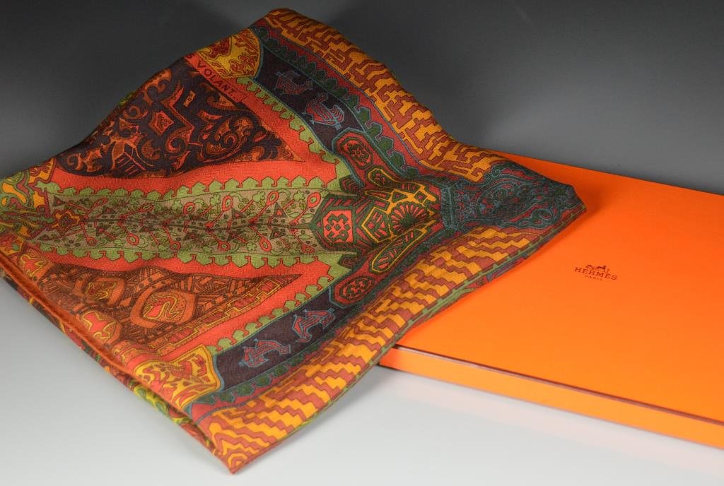 HERMES PARIS CASHMERE & SILK SCARF (1 of 1)