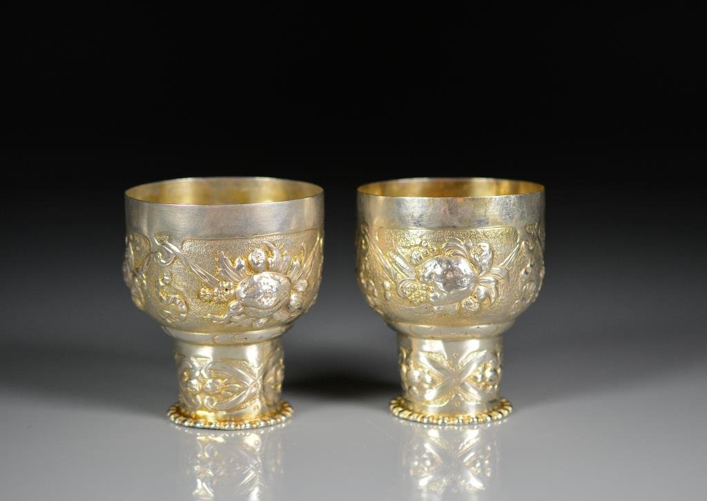 GERMAN TWO PCS. SILVER MARRIAGE CUP (1 of 4)