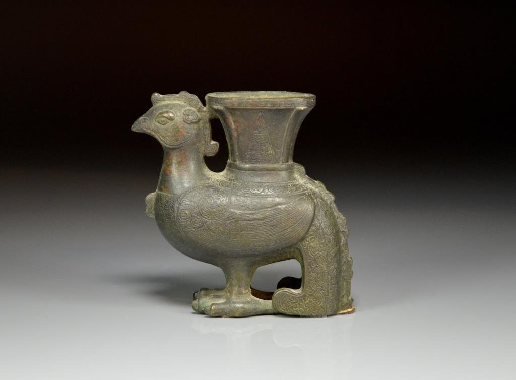 INDO-PERSIAN STYLE BRONZE PEACOCK CENSER (1 of 1)