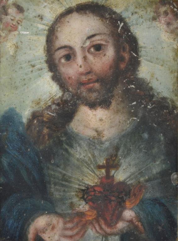 MEXICAN RETABLO "HEART OF JESUS" (1 of 4)