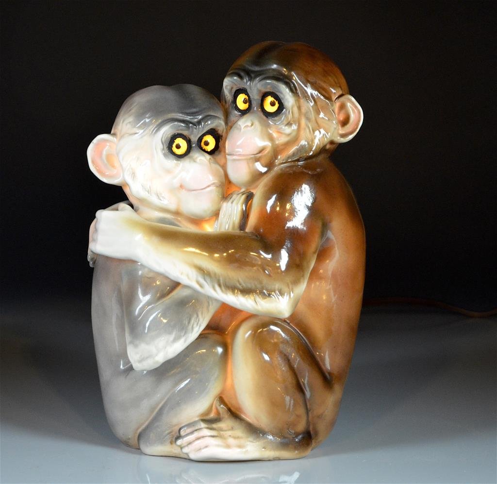 GERMAN PORCELAIN FIGURAL LAMP (1 of 7)