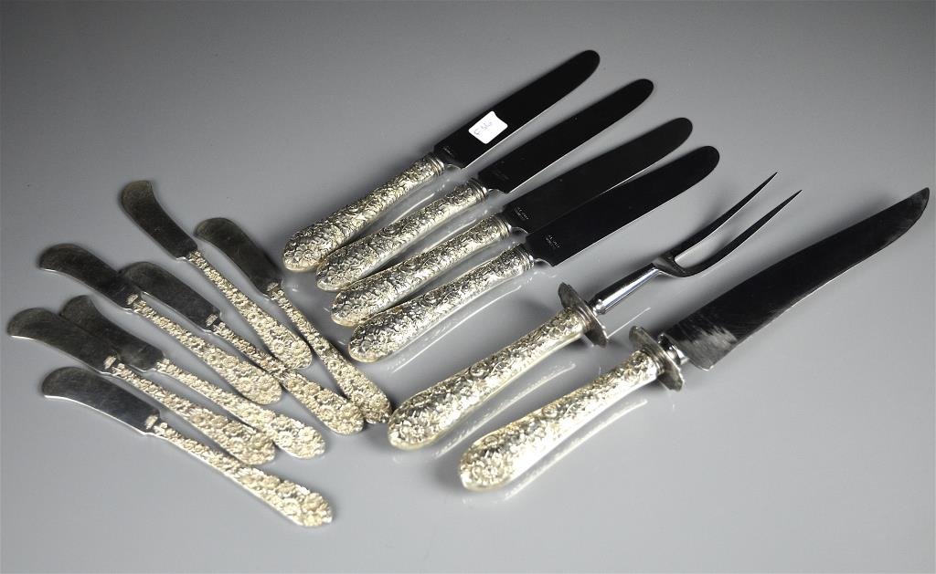 LOT OF AMERICAN ALVIN SILVER FLATWARE (1 of 4)