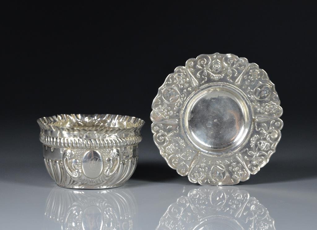 ENGLISH SILVER BOWL WITH DUTCH SILVER DISH (1 of 3)