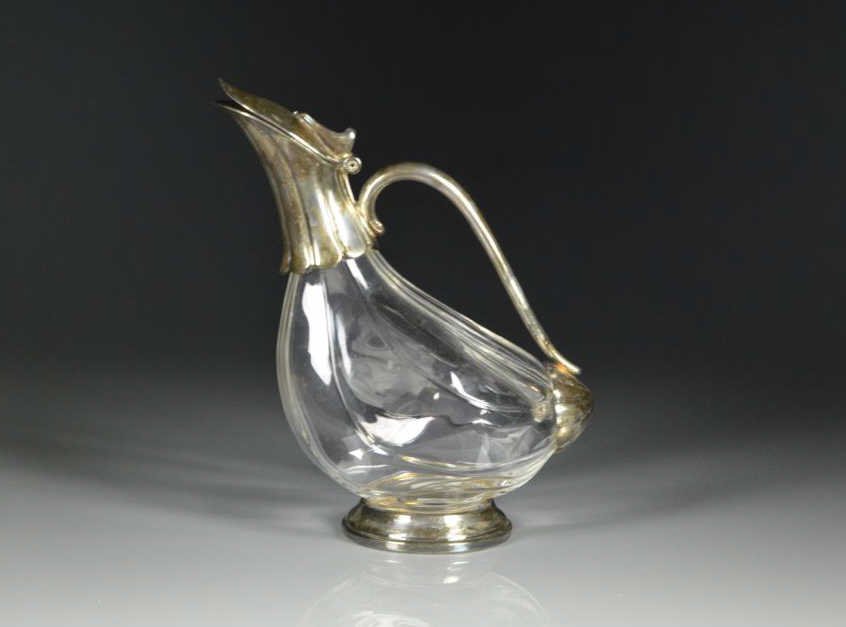 VINTAGE ROYAL CRYSTALROCK & SILVERPLATE CLARET JUG (1 of 3)