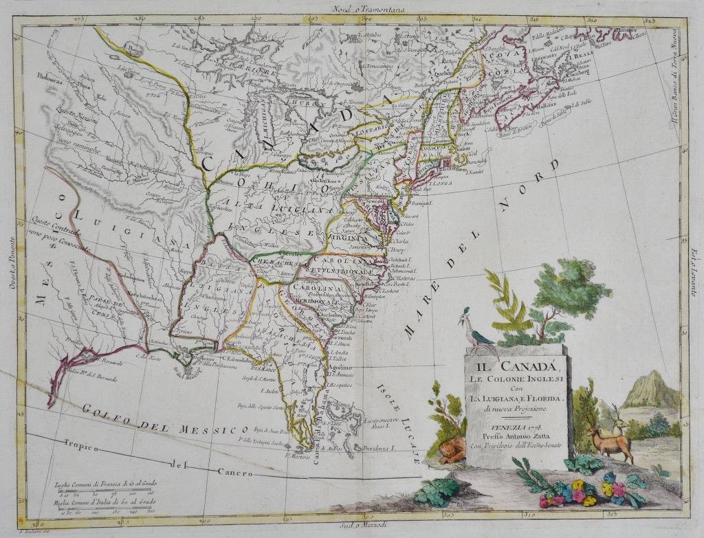 MAP OF CANADA DATED 1778 BY ANTONIO ZATTA (1 of 2)