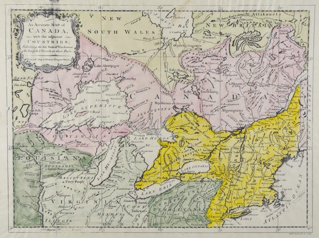 MAP OF CANADA, RICHARD WILLIAM SEALE (1732-1775) (1 of 3)