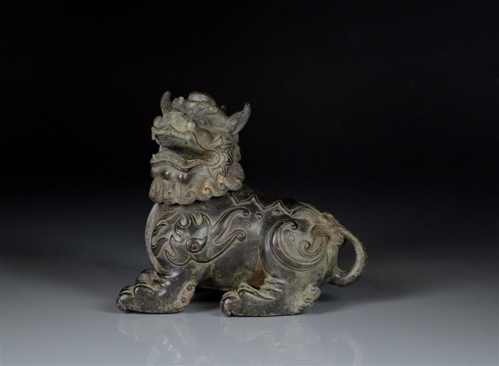 CHINESE BRONZE FIGURAL CENSER (1 of 4)