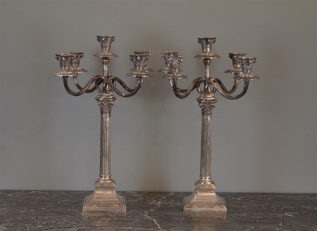 PAIR OF GERMAN SILVER CANDELABRA (1 of 1)
