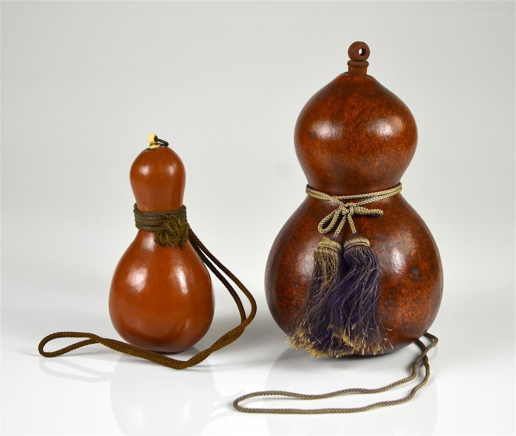 TWO JAPANESE DOUBLE GOURD VESSELS (1 of 1)