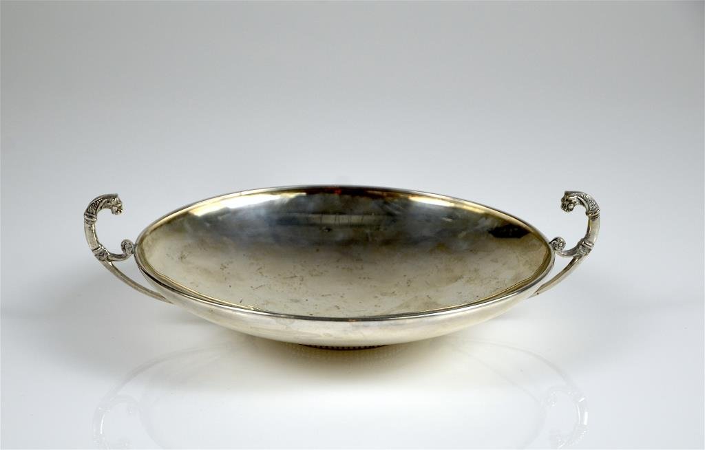 LOW SILVER TWO HANDLED BOWL (1 of 4)