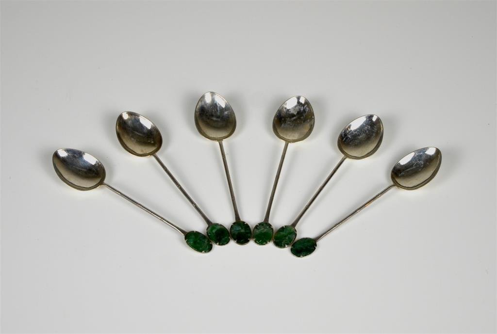 SET OF SIX CHINESE EXPORT SILVER SPOONS (1 of 3)