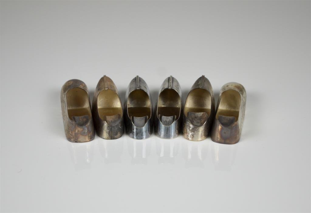 SET OF SIX CHINESE EXPORT SILVER ASHTRAYS (1 of 3)