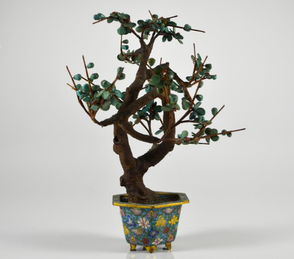 CHINESE HARDSTONE JADE TREE (1 of 2)